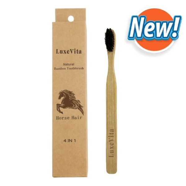 EcoPure Bamboo & Horsehair Toothbrush-4pcs - Image 2