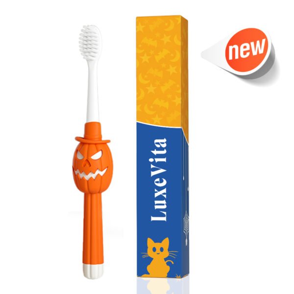SpookySmile Kids' Toothbrush - 4 Pack Gentle Halloween Fun for Little Teeth - Image 2