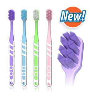 BubblyFresh Toothbrush - 4 Pack Gentle Cleaning with Quick-Dry Bubbles