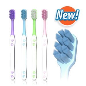 Purr-fectly Gentle Cat Paw Toothbrush – 4 Pack Soft Bristles for a Happy Smile!