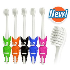 BattyBrush Kids' Toothbrush - 4 Pack Gentle Nighttime Cleaning for Little Smiles