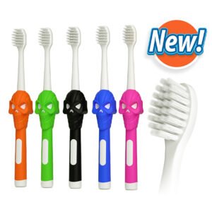 Skull Smiles Kids' Toothbrush - 4 Pack Spooky Soft Cleaning for Little Teeth