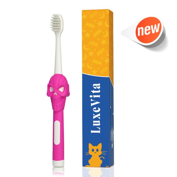 Skull Smiles Kids' Toothbrush - 4 Pack Spooky Soft Cleaning for Little Teeth - Image 2